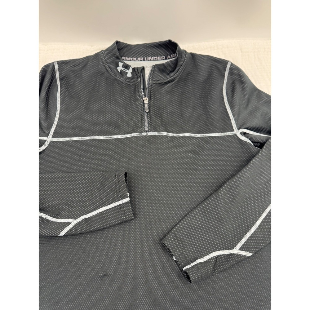 Under Armour ColdGear Pullover Womens Large Black 1/4 Zip Fleece Lined